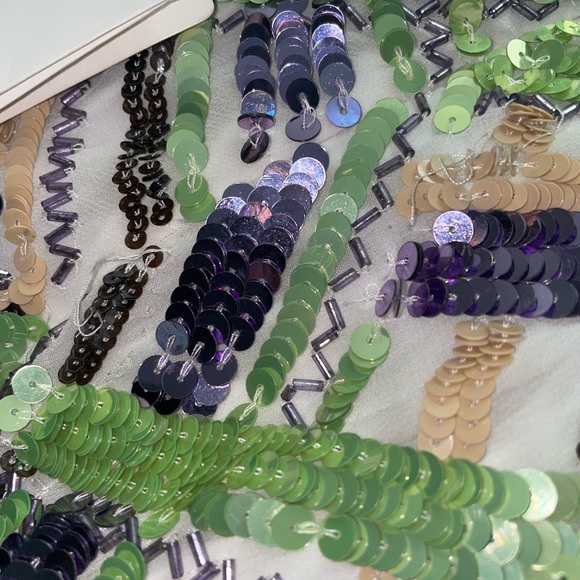 Veronica Beard Cherie Dress Violet Multi Sequin Halter Midi Dress Size 2 NWT - Picture 8 of 10